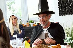 Wet Thanksgiving Milf Fucks Hard With Taboo Family Juices Flowing