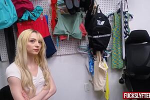 Blonde Teen Avoids Consequences At Work