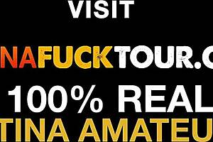 In a casual setting, amateur big tits Latina enjoys rough anal fuck with her big cock boyfriend.