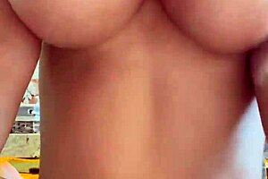 Monika Fox Boldly Poses Naked, Masturbating with Pierced Nipples and Tattoo in Bathroom