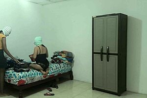 latina and ebony housewives flash and play with asses in homemade interracial therapy