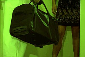 Beautiful brunette milf mom gets licked and fucked by monster cock in heels