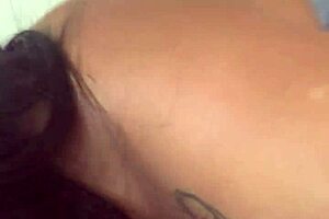 Big black guy fucks young Asian girl's tight ass in POV