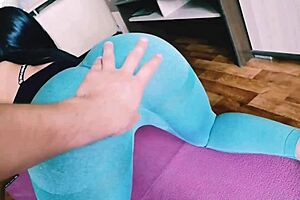 after gym, he fucks her hard