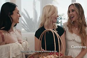 Welcome to the Lesbian Orgy House with Group Activities and Fun