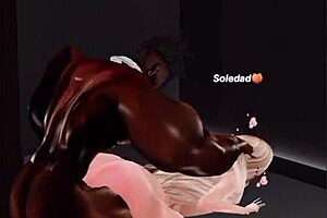 Punishing a Fine White Female with Big Black Cock in IMVU