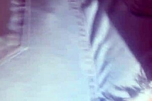 petite housewife teases with striptease in ripped jeans