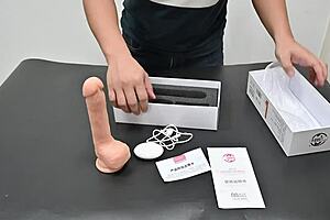 Chinese factory tests dildo with remote vibration heating for anal riding and monster cock