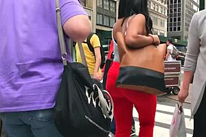 Beautiful ebony ass hidden in candid shots