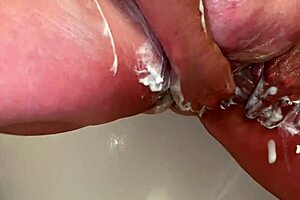 Sexy bbw shaves her legs, pussy, and ass