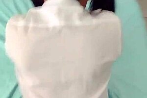 Latina Student in Uniform Gets Homemade Action