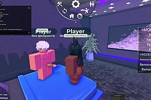 An Egyptian girl was fucked in the Roblox condo game