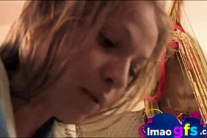 young blonde's naked body in closeup