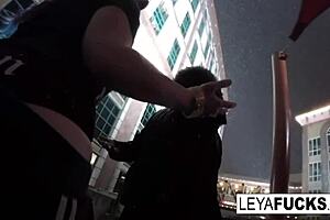 Hey, this hooker gets off snowy streets with anal action!