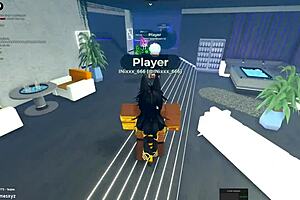 An Egyptian girl was fucked in the Roblox condo game