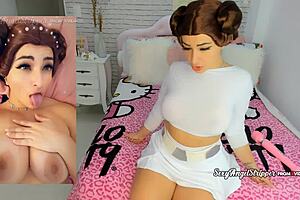 My wet girlfriend leia princess cosplay joi jerk off instructions ahegao and ass fingering anal