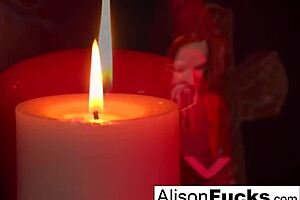 Alison Tyler Dominates with Red Strap-On in Red Room