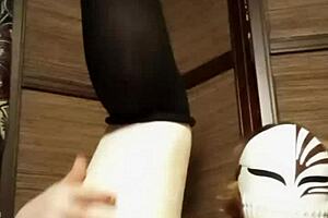 Horny Petite Girl In Pantyhose And Lingerie Teasing Tits