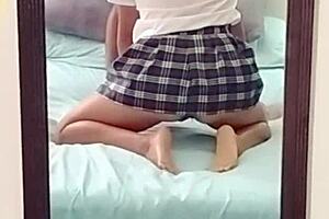 Latina Student in Uniform Gets Homemade Action