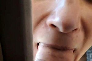 I hid in the wardrobe and got a surprise blowjob