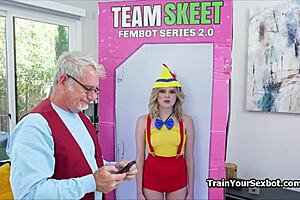 Grandpa Trying Out New Petite Teen Bot For Blowjob And Hardcore