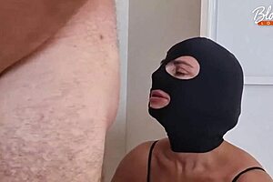 Hard blowjob wife deep throat training cum on face rimming full scene.