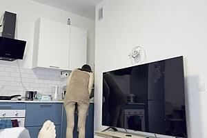 my wild roommate jumps on my cock early morning in dorm