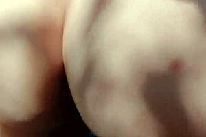 Mature wife flashing shaved big pussy close up