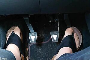Nylon Feet And Toe Separators In The Car