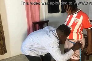 Tailor Fucks Bent Over For Squirting