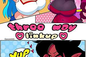 threeway linkup in fnf comic style