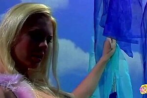 Gorgeous Blonde Fingers Herself Before Getting Fucked By A Brunette With A Strap-On Cowgirl Style