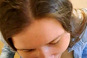 I hid in the wardrobe and got a surprise blowjob