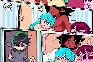 threeway linkup in fnf comic style