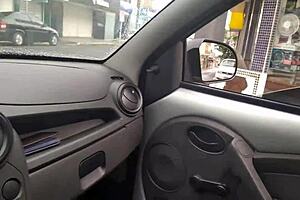 Uber Driver Gets Delicious Blowjob from Neighbor's Wife in Car