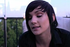 Brunette babes with small tits twist and turn in softcore lesbian sex, licking and kissing to strong orgasms.