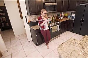 Crystal Clark's Mature Mommy Gives Handjob in POV Taboo Session.