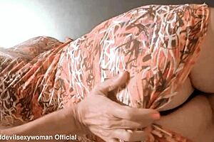 Mature blonde gets sexy in hot dress