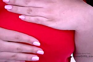 Picked up brunette gives handjob at modeling audition. She orgasms in public missionary.