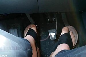 Nylon Feet And Toe Separators In The Car