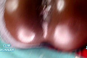 Cum Inside Hot Ebony Asshole During Anal Fuck With Panty To The Side