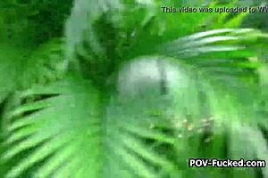 The neighbor punishes a naughty girl for swimming in his pool