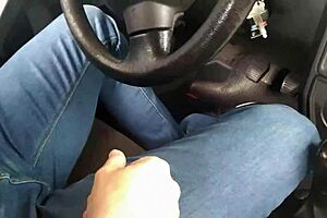 Uber Driver Gets Delicious Blowjob from Neighbor's Wife in Car