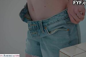 Hazel Moore's Tight Pussy Handles Her Friend's Dad's Huge Cock.