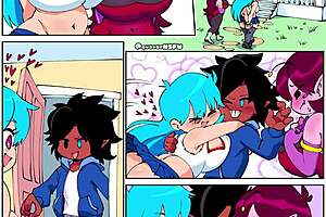 threeway linkup in fnf comic style