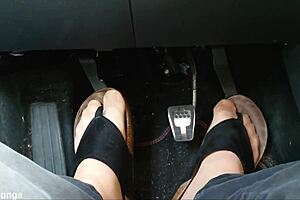 Nylon Feet And Toe Separators In The Car