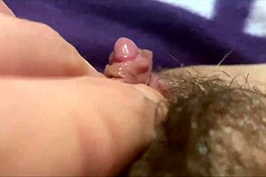 huge clitoris rubbing and jerking orgasm