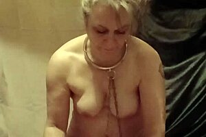 French Slave Endures Homemade Humiliation with Clamps and Piss