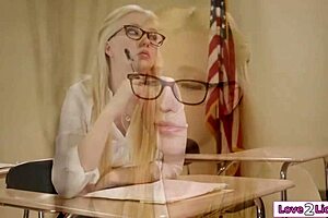 does the coed dream of her teachers dominating her with strapon dp?