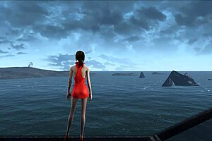 in the world of fallout 4, a fashion exhibition showcases unique outfits